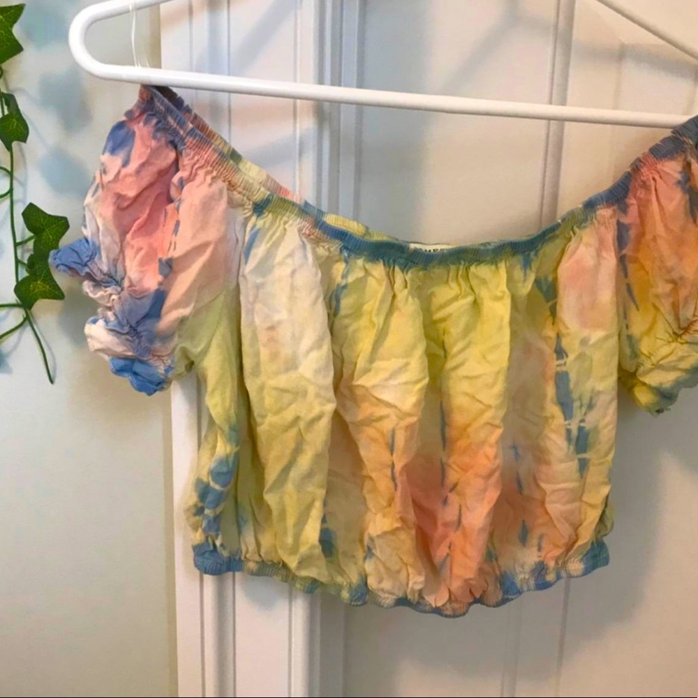 promesa tie dye crop top